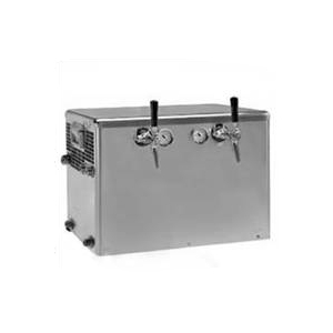 Durchlaufkühler 2-läufig auftisch, 230V, mit Flachkopf KEG, 426 x 320 x 440 mm
